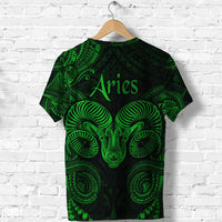 Aries Zodiac Polynesian T Shirt Unique Style Green LT8 - Polynesian Pride