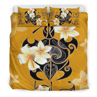 Hawaiian Turtle Plumeria Polynesian Bedding Set - Polynesian Pride