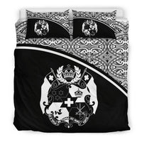Tonga Duvet Cover Set - Black Curve Style Black - Polynesian Pride