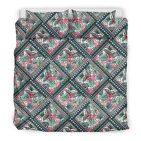 Hawaiian Hibiscus Exotic Tropical Flowers In Pastel Colors Polynesian Bedding Set - Polynesian Pride