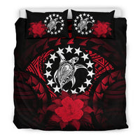 Cook Islands Red Hibiscus Bedding Set - Polynesian Pride