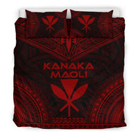 Kanaka Maoli Polynesian Chief Duvet Cover Set - Red Version - Polynesian Pride