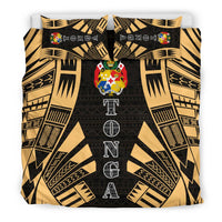 Tonga Duvet Cover Set - Polynesian Tattoo Gold - Polynesian Pride