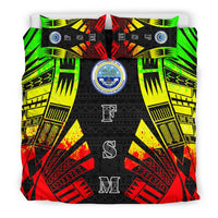 Federated States of Micronesia Duvet Cover Set - Polynesian Tattoo Reggae - Polynesian Pride