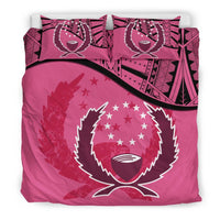Pohnpei Duvet Cover Set - Pohnpei Flag Pink Pink - Polynesian Pride