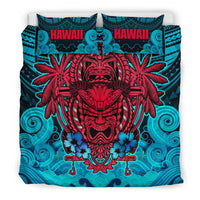 Polynesian Hawaii Duvet Cover Set - Hawaiian Tiki (Red) - Polynesian Pride
