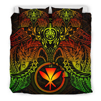 Polynesian Hawaii Duvet Cover Set - Reggae Turtle Manta Ray - Polynesian Pride