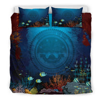 Polynesian Bedding Set - Federated States Of Micronesia Duvet Cover Set Under Sea - Polynesian Pride