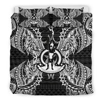 Polynesian Bedding Set - Vanuatu Duvet Cover Set Map Black - Polynesian Pride