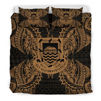 Polynesian Bedding Set - Tuvalu Duvet Cover Set Map Gold - Polynesian Pride