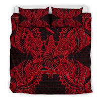 Polynesian Bedding Set - New Caledonia Duvet Cover Set Map Red - Polynesian Pride