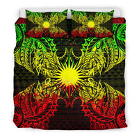Polynesian Bedding Set - Marshall Islands Duvet Cover Set Map Reggae - Polynesian Pride