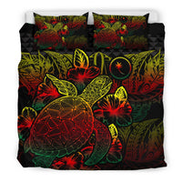 Polynesian Bedding Set - Chuuk Duvet Cover Set Reggae Color Reggae - Polynesian Pride