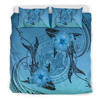 Hawaii Whale Coat Of Arm Polynesian Bedding Set - Polynesian Pride