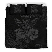 Hawaiian Bedding Set - Kanaka Maoli Polynesian Gray - Polynesian Pride