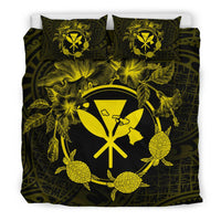 Hawaii Kanaka Turtle Hibiscus Polynesian Bedding Set - Anthea Style Yellow - Polynesian Pride