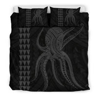Hawaii Octopus KaKau Polynesian Bedding Set - Gray - Polynesian Pride
