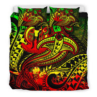 Vanuatu Polynesian Bedding Set - Reggae Shark Polynesian Tattoo - Polynesian Pride