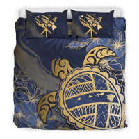 Hawaii Bedding Set - Hawaii Turtle Hibiscus Gold Bedding Set - Kyn Style - Polynesian Pride