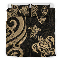 Guam Polynesian Bedding Set - Gold Tentacle Turtle - Polynesian Pride