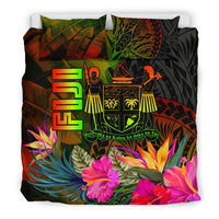 Fiji Polynesian Bedding Set - Hibiscus and Banana Leaves - Polynesian Pride