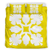 Hawaiian Bedding Set Royal Pattern - Yellow - C1 Style - Polynesian Pride