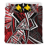 Papua Polynesian Bedding Set - Tribal Flower Special Pattern Red Color - Polynesian Pride