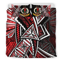 Vanuatu Bedding Set - Tribal Flower Special Pattern Red Color - Polynesian Pride