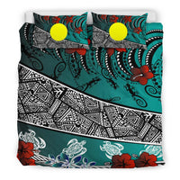 Palau Polynesian Bedding Set - Lizard And Turtle Green - Polynesian Pride