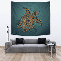 Turtle Flower Pattern Culture Tapestry - Polynesian Pride