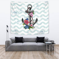 Anchor Hibiscus Tapestry - Polynesian Pride