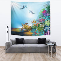 Ocean Cartoon Tapestry - Polynesian Pride