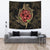Hawaii Shark Hibiscus Gold Tapestry Wall Tapestry Gold - Polynesian Pride