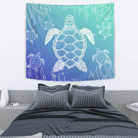 Turtle Blur Background Tapestry - Polynesian Pride