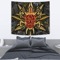 Hawaii Turtle Polynesian Tropical Gold Tapestry - Alone Style - AH Wall Tapestry 130cm*150cm Gold - Polynesian Pride