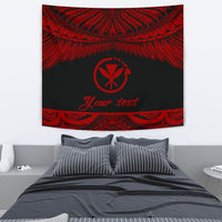 Hawaii Polynesian Custom Personalised Tapestry - Hawaii Pride Red Version - Polynesian Pride