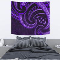 New Zealand Maori Mangopare Tapestry Polynesian - Purple Wall Tapestry Medium 80" x 68" Purple - Polynesian Pride