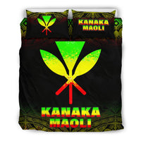 Kanaka Maoli Duvet Cover Set - Hawaii Reggae Fog Style - Polynesian Pride