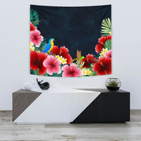 Forest Hibiscus Tapestry - Polynesian Pride