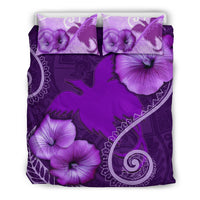 Papua New Guinea Hibiscus Purple Duvet Cover Set - Polynesian Pride