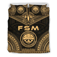 Federated States Of Micronesia Polynesian Chief Duvet Cover Set - Gold Version Gold - Polynesian Pride