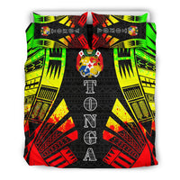 Tonga Duvet Cover Set - Polynesian Tattoo Reggae - Polynesian Pride