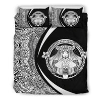 Hawaiian Madame Pele Kanaka Plumeria Polynesian Bedding Set Circle Style White White - Polynesian Pride