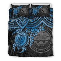 Federated States Of Micronesia Duvet Cover Set - Blue Turtle - Polynesian Pride