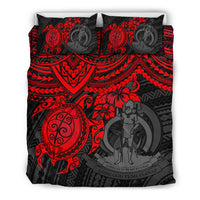 Vanuatu Polynesian Duvet Cover Set - Red Turtle - Polynesian Pride