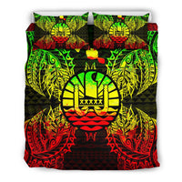 Polynesian Bedding Set - French Polynesia Duvet Cover Set Map Reggae - Polynesian Pride
