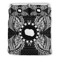 Polynesian Bedding Set - Cook Islands Duvet Cover Set Map Black - Polynesian Pride