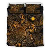 Polynesian Bedding Set - Marshall Islands Duvet Cover Set Gold Color - Polynesian Pride