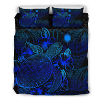 Polynesian Bedding Set - Marshall Islands Duvet Cover Set Blue Color - Polynesian Pride