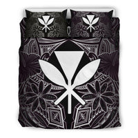 Polynesian Bedding Set - Hawaii Duvet Cover White Hibiscus Coat Of Arms - Polynesian Pride